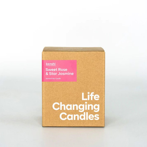 220g Kenshi Sweet Rose & Star Jasmine Candle - 35hr Christmas Glow 220g Kenshi Sweet Rose & Star Jasmine Candle - 35hr Christmas Glow