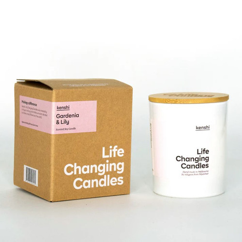 220g Kenshi Gardenia & Lily Candle - 35hr Festive Christmas Glow 220g Kenshi Gardenia & Lily Candle - 35hr Festive Christmas Glow
