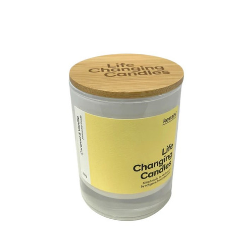 220g Kenshi Caramel & Vanilla Candle - 35hr Festive Christmas Glow 220g Kenshi Caramel & Vanilla Candle - 35hr Festive Christmas Glow