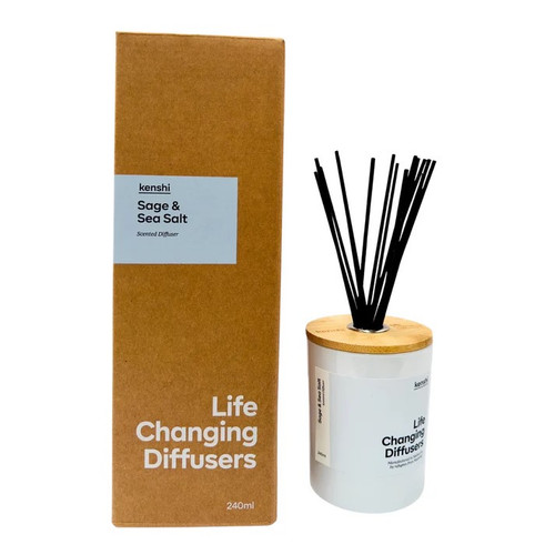 240ml Kenshi Sage & Sea Salt Oil Diffuser - Festive Christmas Aroma 240ml Kenshi Sage & Sea Salt Oil Diffuser - Festive Christmas Aroma