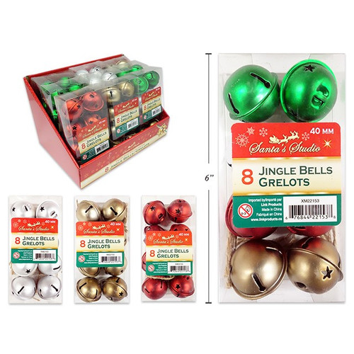 XMAS BELLS PK8 PVC BOX DISPLAY BOX ASST XMAS BELLS PK8 PVC BOX DISPLAY BOX ASST