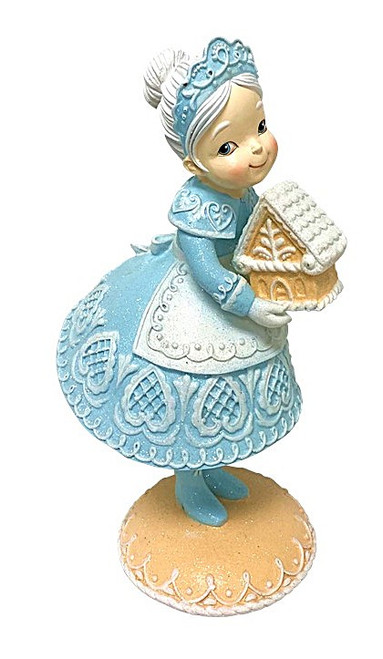 33cm Ceramic Mrs Claus with Gingerbread House - Festive Christmas Decor 33cm Ceramic Mrs Claus with Gingerbread House - Festive Christmas Decor