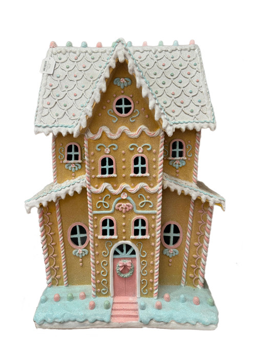 54x31x76cm XL Pastel Candy Gingerbread House - Christmas Holiday Decor 54x31x76cm XL Pastel Candy Gingerbread House - Christmas Holiday Decor
