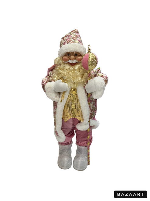 Santa - Pink & Gold Santa 125cm Santa - Pink & Gold Santa 125cm