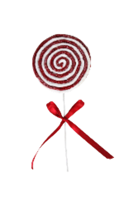30cm Peppermint Swirl Pick - Festive Christmas Decor 30cm Peppermint Swirl Pick - Festive Christmas Decor