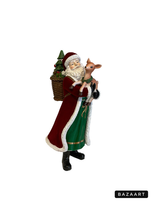 30cm Polyresin Santa - Festive Christmas Decor 30cm Polyresin Santa - Festive Christmas Decor