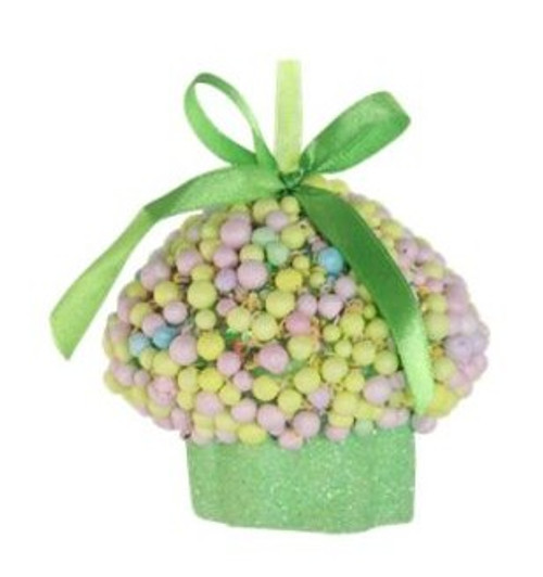 9cm Pastel Green Cupcake Sprinkle Decor - Festive Christmas Ornament 9cm Pastel Green Cupcake Sprinkle Decor - Festive Christmas Ornament