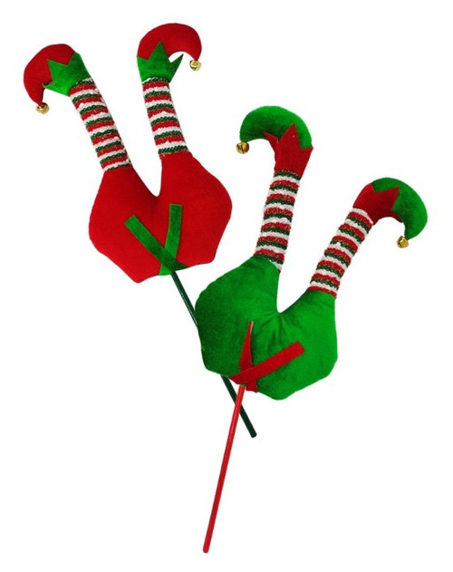 Elf Tree Legs 59cm Green or Red - Fun Christmas Tree Decoration Elf Tree Legs 59cm Green or Red - Fun Christmas Tree Decoration