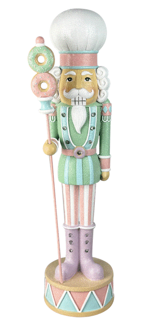 51cm LED Pastel Nutcracker with Donuts - Christmas Holiday Decor 51cm LED Pastel Nutcracker with Donuts - Christmas Holiday Decor