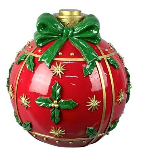 Traditional Red & Green Christmas Table Bauble - 42x40x40cm Holiday Decor Traditional Red & Green Christmas Table Bauble - 42x40x40cm Holiday Decor