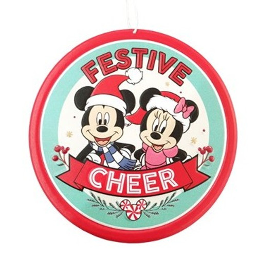 Christmas Disney Sign - Mickey & Minnie "Festive Cheer" -30cm