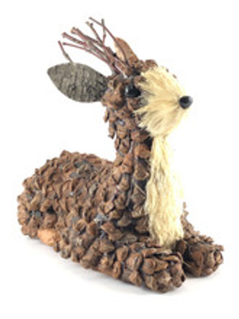 Bristlestraw Reindeer - Christmas Deer Sitting (Pinecone) 32cm Bristlestraw Reindeer - Christmas Deer Sitting (Pinecone) 32cm