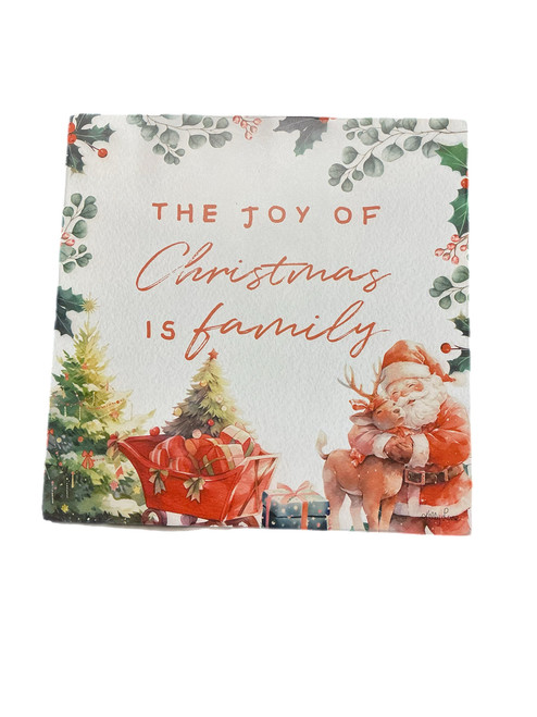 Christmas Plaque Block The Joy - 40x40cm Christmas Plaque Block The Joy - 40x40cm