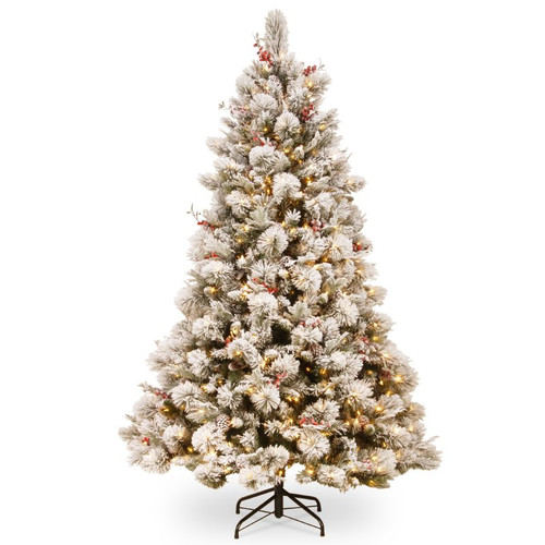 Christmas Tree - Snowy Bedford with Multi Function Lights - 7.5 foot 229cm