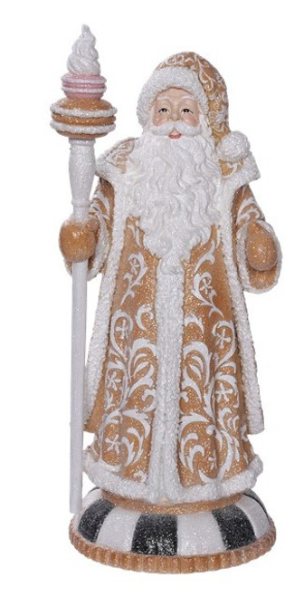 45cm Hazelnut Marzipan Gingerbread Santa - Festive Christmas Decor 45cm Hazelnut Marzipan Gingerbread Santa - Festive Christmas Decor