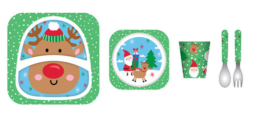 XMAS BAMBOO FIBRE - KIDS SET 1 - 5PK XMAS BAMBOO FIBRE - KIDS SET 1 - 5PK