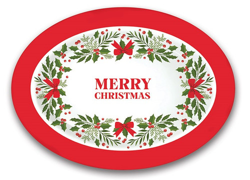 XMAS MELAMINE OVAL TRAY XMAS MELAMINE OVAL TRAY