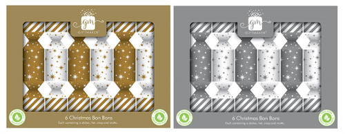 BONBONS - 6 MINI GOLD SILVER BONBONS - 6 MINI GOLD SILVER