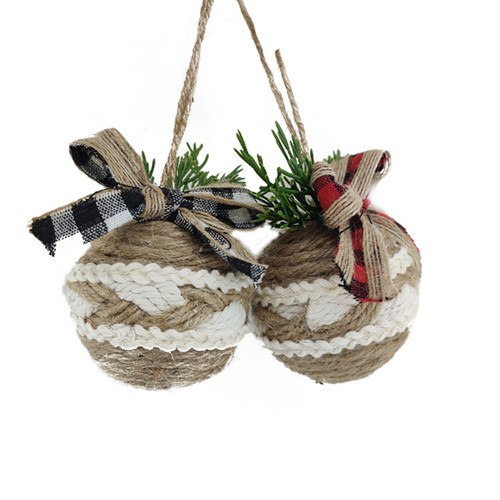 Christmas Embroidered Heshan Double Round Bell - 7.5cm Christmas Embroidered Heshan Double Round Bell - 7.5cm