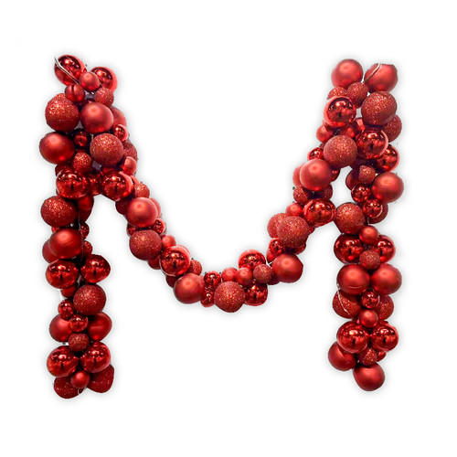 Christmas Bauble Garland - 1.8m RED Christmas Bauble Garland - 1.8m RED