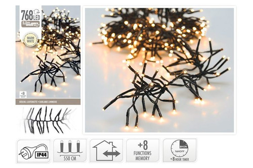Cluster Lights - Christmas 768 LED Warm White - 5.6m Cluster Lights - Christmas 768 LED Warm White - 5.6m