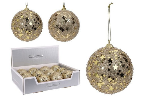 Foam Bauble - Glitter GOLD colour - 8cm Foam Bauble - Glitter GOLD colour - 8cm