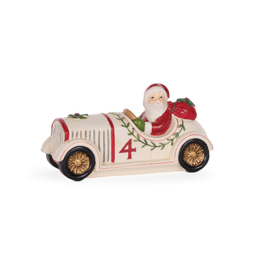FESTIVE MISTLETOE SANTA CAR - Holiday Decor