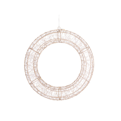 GOLD 50 CM LED ILLUMINATED WREATH