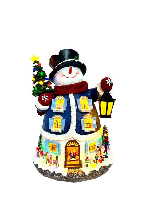 Festive Snowman Animated/LED/Musical - 49CM