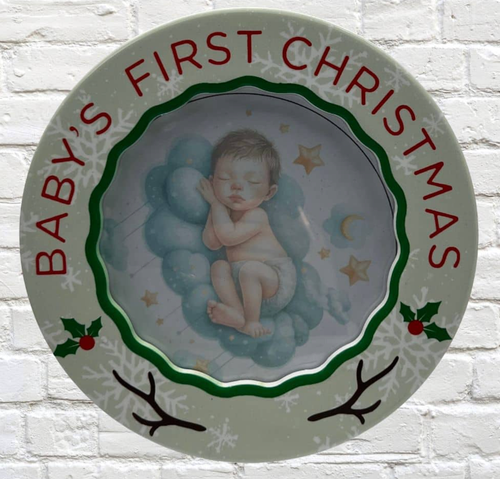 Baby’s First Christmas Ceramic Photo Frame – 16cm