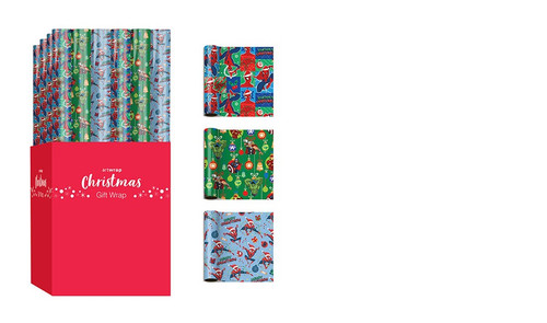 Christmas Roll Wrap 3mx700mm - Marvel