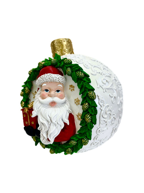 Bauble Centrepiece - WHITE Small 15cm