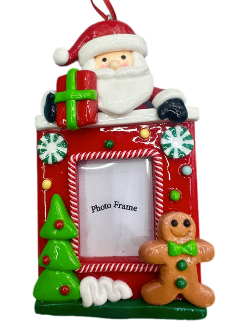 Santa Christmas Gift Frame Ornament 12cm