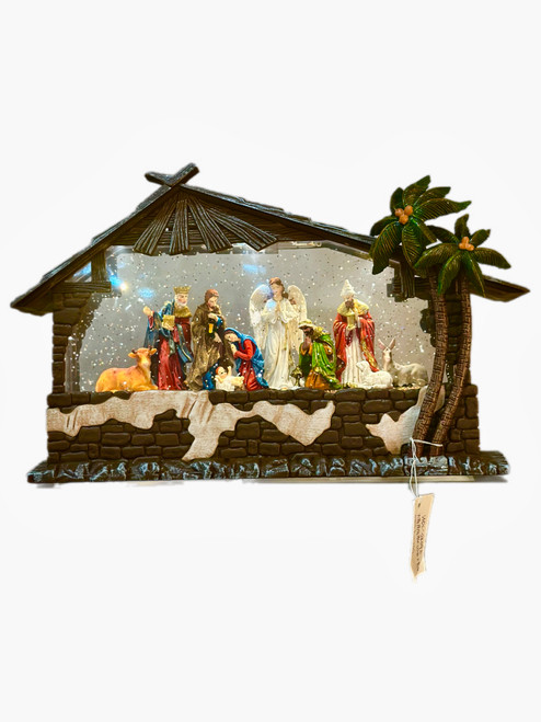 Lantern - Fully Nativity Scene 38cm