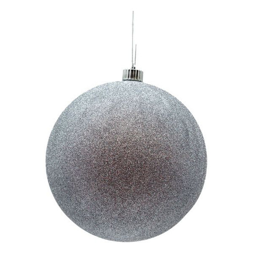 20cm Glitter Silver Ball