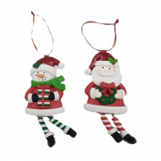 Santa or Snowman Ornament - 2ASST