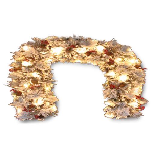 200cm Fibre Optic Snow Garland with Warm White LEDs