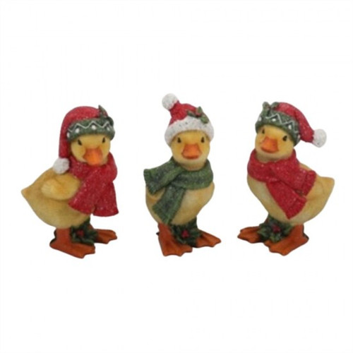 Resin Christmas Duck - 3 Asst