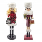 Wooden Nutcracker Girls 38cm - 2 ASST