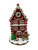 Gingerbread Christmas Cottage w Lights RED 22*14*14cm