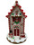 Gingerbread Christmas Cottage w Lights WHITE 22*14*14cm
