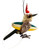 Surfing Kookaburra - Bristlebrush Christmas Ornament - 7-9cm