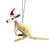 Kangaroo White - Bristlebrush Christmas Ornament - 7-9cm