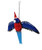 Crimson Rosella with Wings - Bristlebrush Christmas Ornament - 15cm