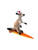 Surfing Kangaroo - Bristlebrush Christmas Ornament - 12cm