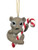 Mouse on Candy Cane - Resin Tree Ornament - 11-13cm