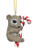 Mouse on Candy Cane - Resin Tree Ornament - 11-13cm