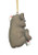 Mouse on Candy Cane - Resin Tree Ornament - 11-13cm