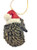 Echidna with Santa Hat - Resin Tree Ornament - 10cm