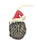 Echidna with Santa Hat - Resin Tree Ornament - 10cm